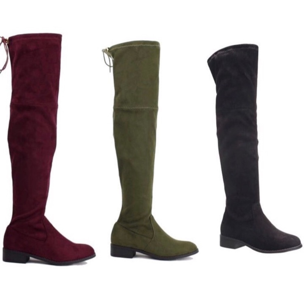 Olive Over The Knee Boots | MAKE A OFFER - Picture 4 of 6